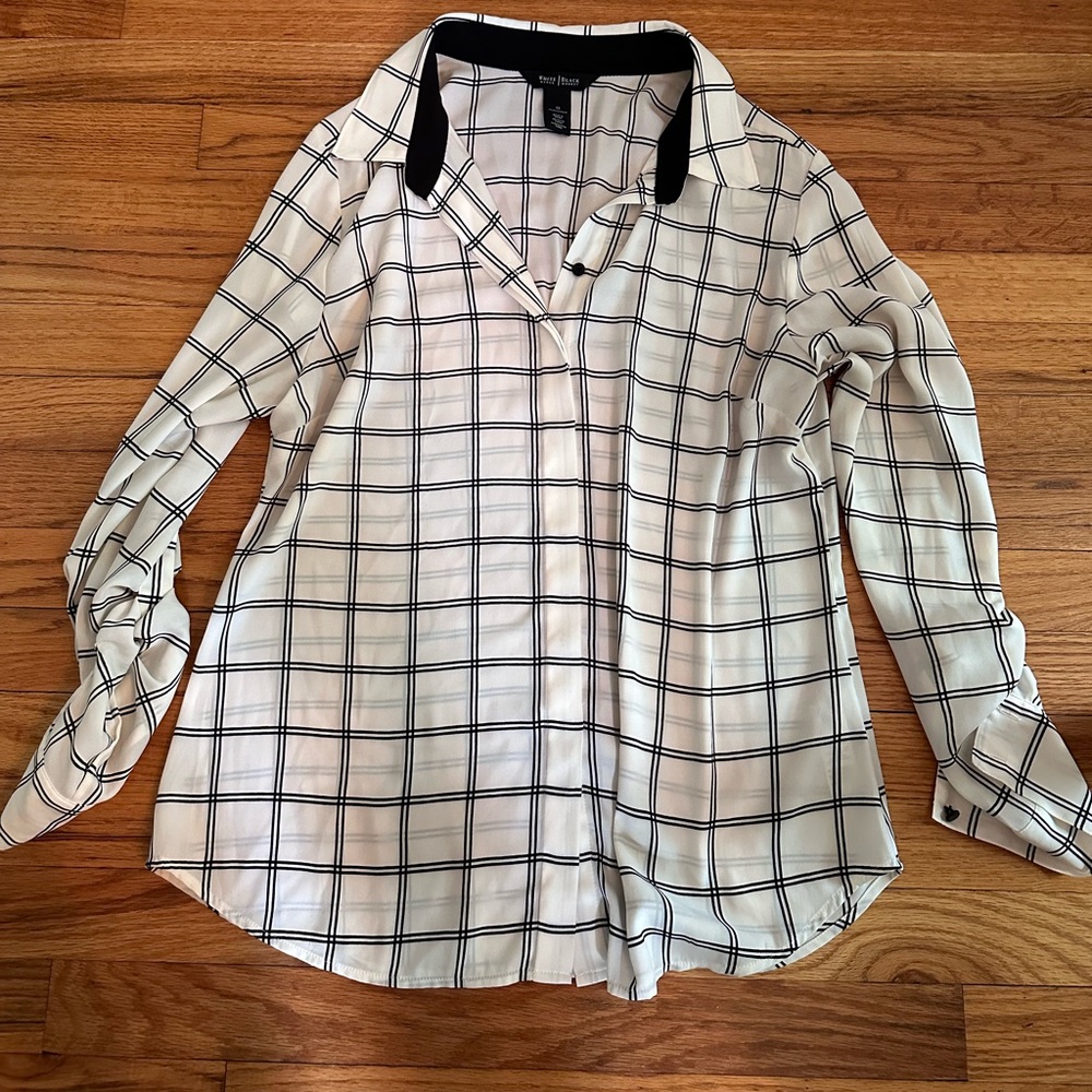 White House black market button down shirt size 12